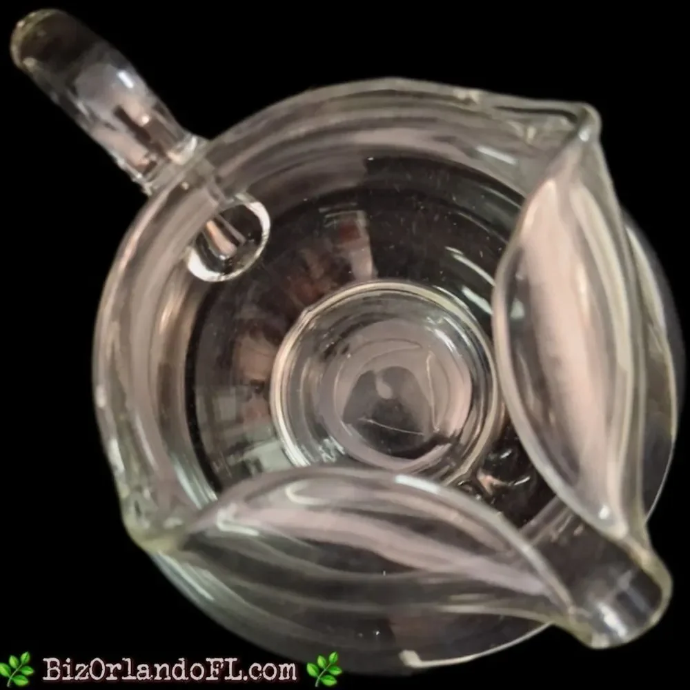 VINTAGE: Large Beverage Pitcher Hand Blown Clear Glass